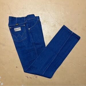 Deadstock Raw Denim Wrangler Men’s 13MWZ Jeans Indigo Blue Unwashed 32x34